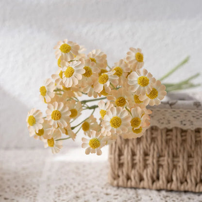 34cm Artificial Daisy & Chamomile Bouquet – 7 Color Options for Home, Party, Table Decor & Wedding Arrangements