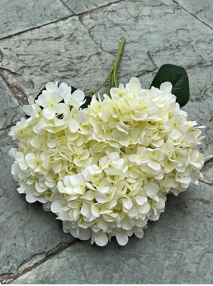 5 Heads Artificial Silk Hydrangea Bouquet, 17 Color Options for DIY Home Decor, Bridal Bouquets, Wedding & Party Arrangements