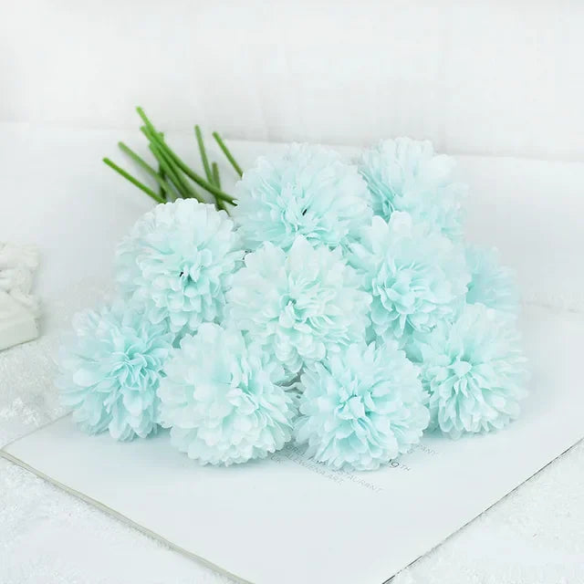 3/5pcs Silk Dandelion Flower Ball Bouquets – 10 Color Options for Home, Garden, Wedding Decor, DIY Crafts & Christmas Wreaths