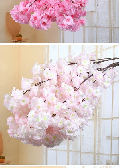 Artificial Cherry Blossom Tree – 21 Color Options for Spring Decor, DIY Bonsai, Wedding Arches & Home Decoration