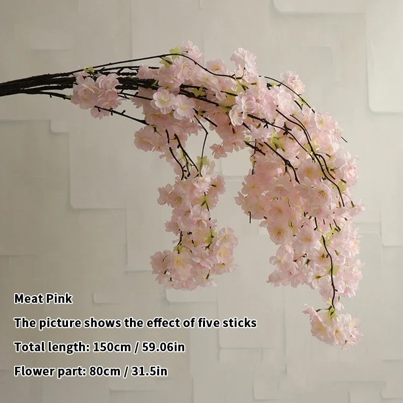 Artificial Cherry Blossom Tree – 21 Color Options for Spring Decor, DIY Bonsai, Wedding Arches & Home Decoration