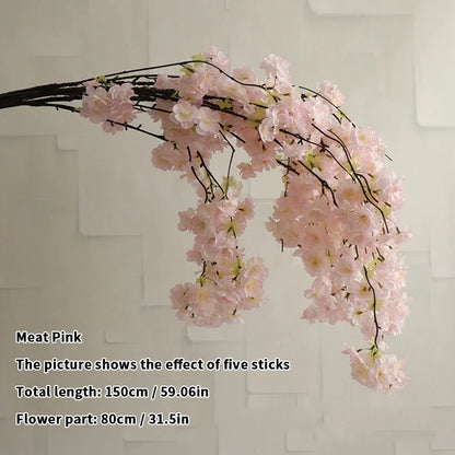 Artificial Cherry Blossom Tree – 21 Color Options for Spring Decor, DIY Bonsai, Wedding Arches & Home Decoration