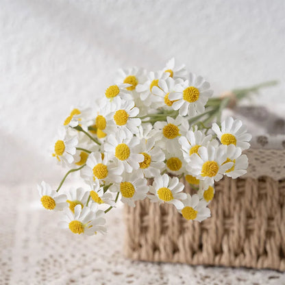 34cm Artificial Daisy & Chamomile Bouquet – 7 Color Options for Home, Party, Table Decor & Wedding Arrangements