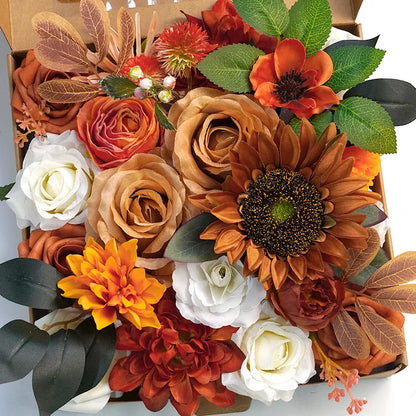 Artificial Flowers Set – 24 Stunning Color Options Perfect for DIY Wedding Centerpieces, Bouquets & Home Party Decor