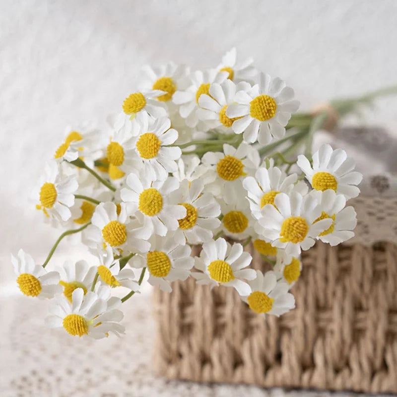 34cm Artificial Daisy & Chamomile Bouquet – 7 Color Options for Home, Party, Table Decor & Wedding Arrangements