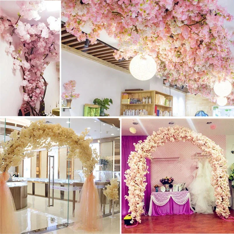 Artificial Cherry Blossom Tree – 21 Color Options for Spring Decor, DIY Bonsai, Wedding Arches & Home Decoration