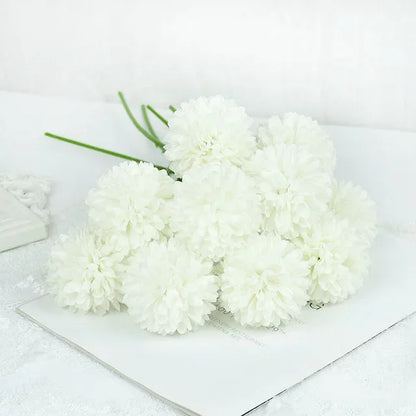 3/5pcs Silk Dandelion Flower Ball Bouquets – 10 Color Options for Home, Garden, Wedding Decor, DIY Crafts & Christmas Wreaths