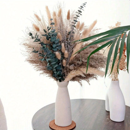 Dried Pampas Grass Bouquet – 5 Color Options for Boho Rustic Home Decor, Table Vase & Farmhouse Floral Arrangements