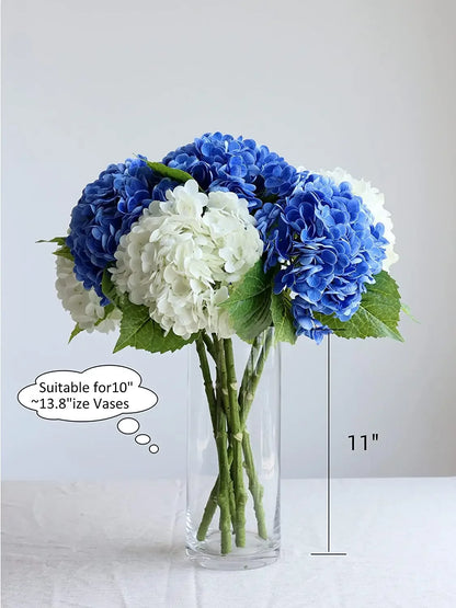 4pcs Artificial Hydrangea Flowers – 11 Color Options for Home, Wedding & Party Decor