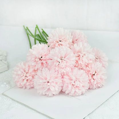 3/5pcs Silk Dandelion Flower Ball Bouquets – 10 Color Options for Home, Garden, Wedding Decor, DIY Crafts & Christmas Wreaths