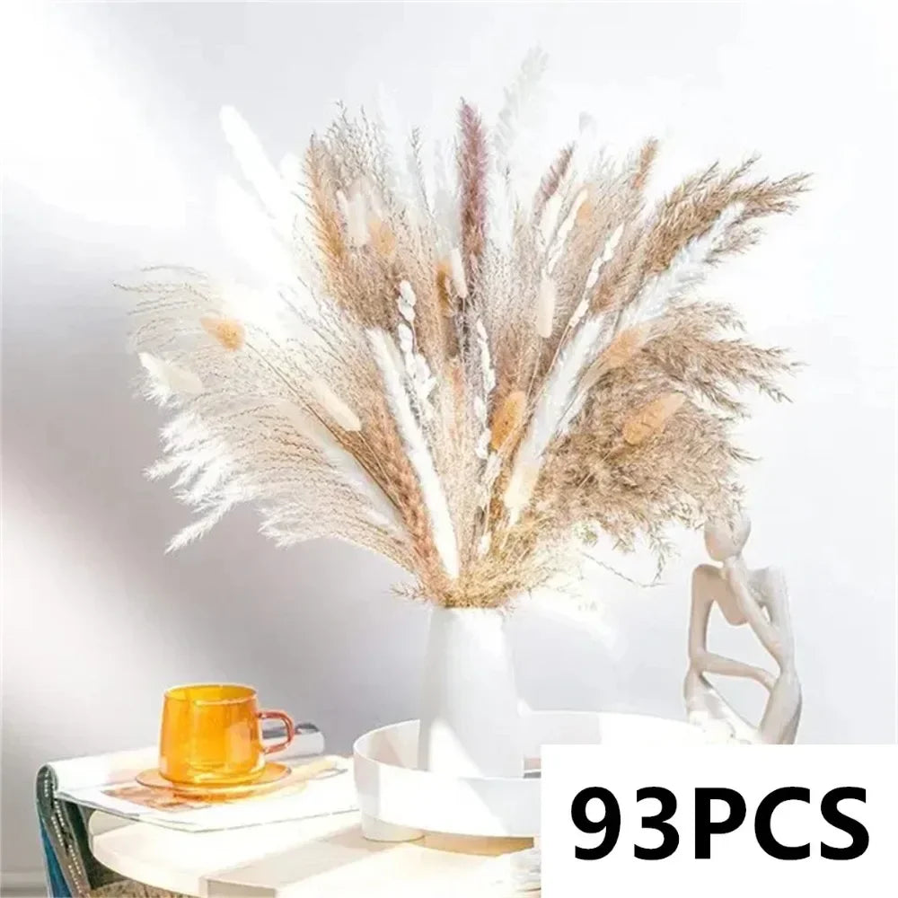 Natural Dried Pampas Grass Bouquet – 8 Style Options for Boho Home, Wedding Decor, Bunny Tails & Vase Arrangements