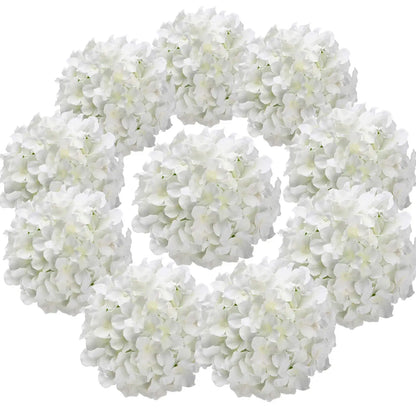 6pcs Artificial Hydrangea Flowers with Stems – Silk Faux Blooms, 7 Color Options for DIY Wedding Centerpieces, Home & Party Decor