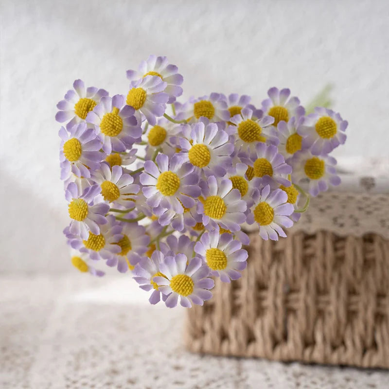 34cm Artificial Daisy & Chamomile Bouquet – 7 Color Options for Home, Party, Table Decor & Wedding Arrangements